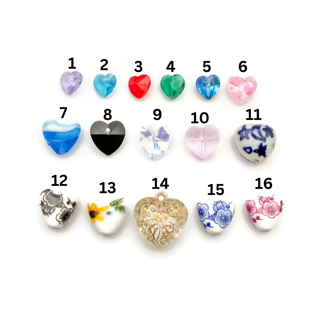 Heart Bead Charms