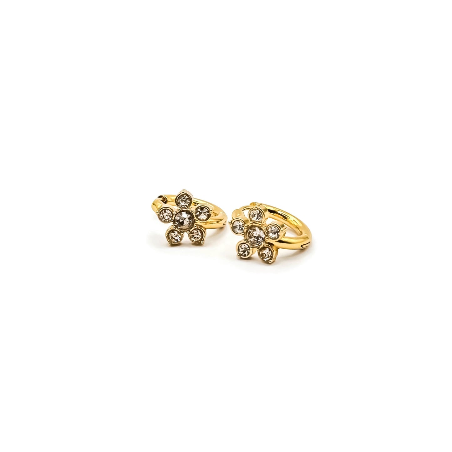 Flower CZ Hoops