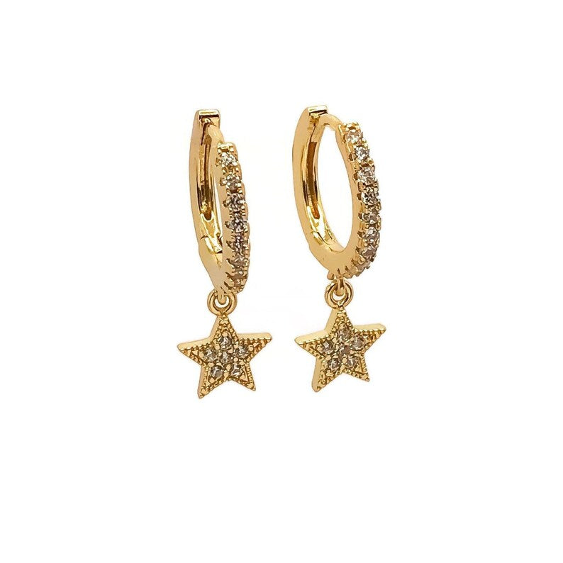 Tiny Star Hoops