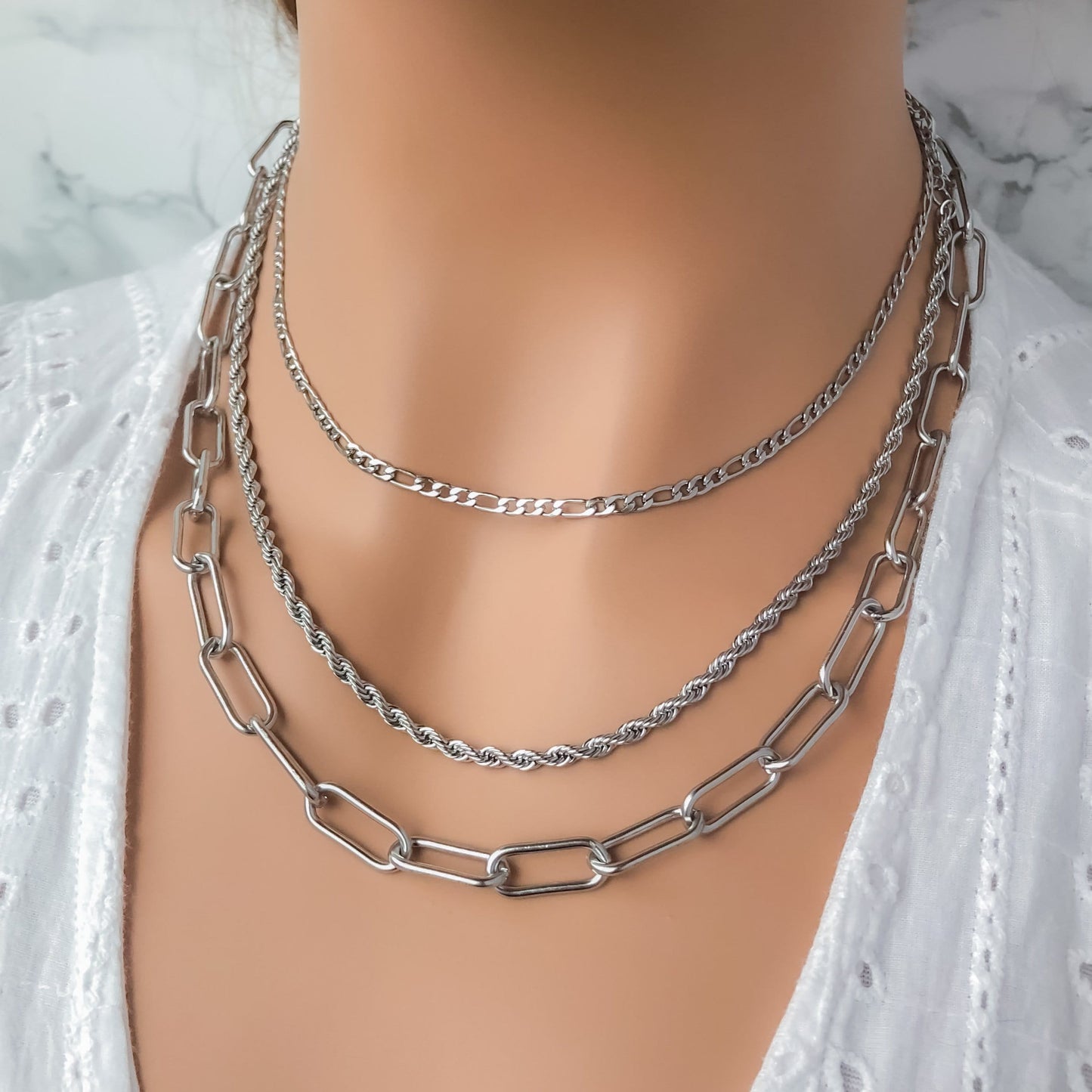 4mm Figaro Necklace