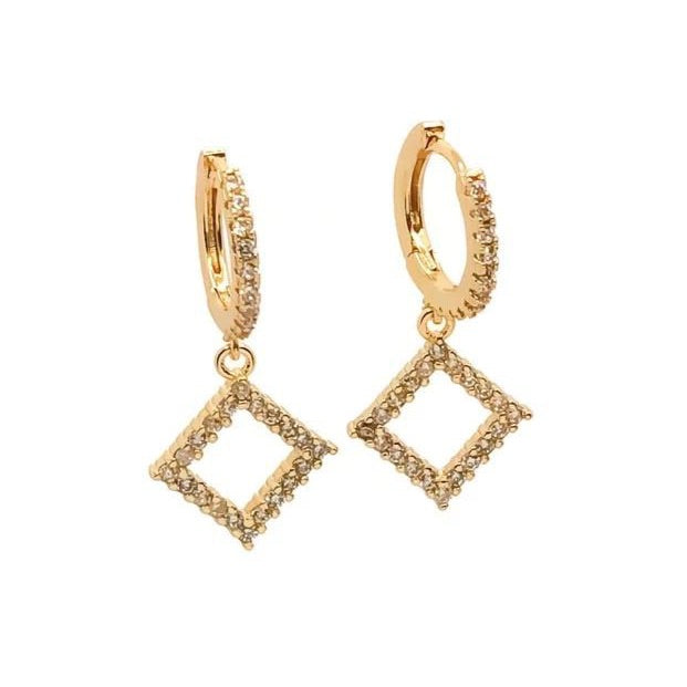 Rhombus CZ Hoops