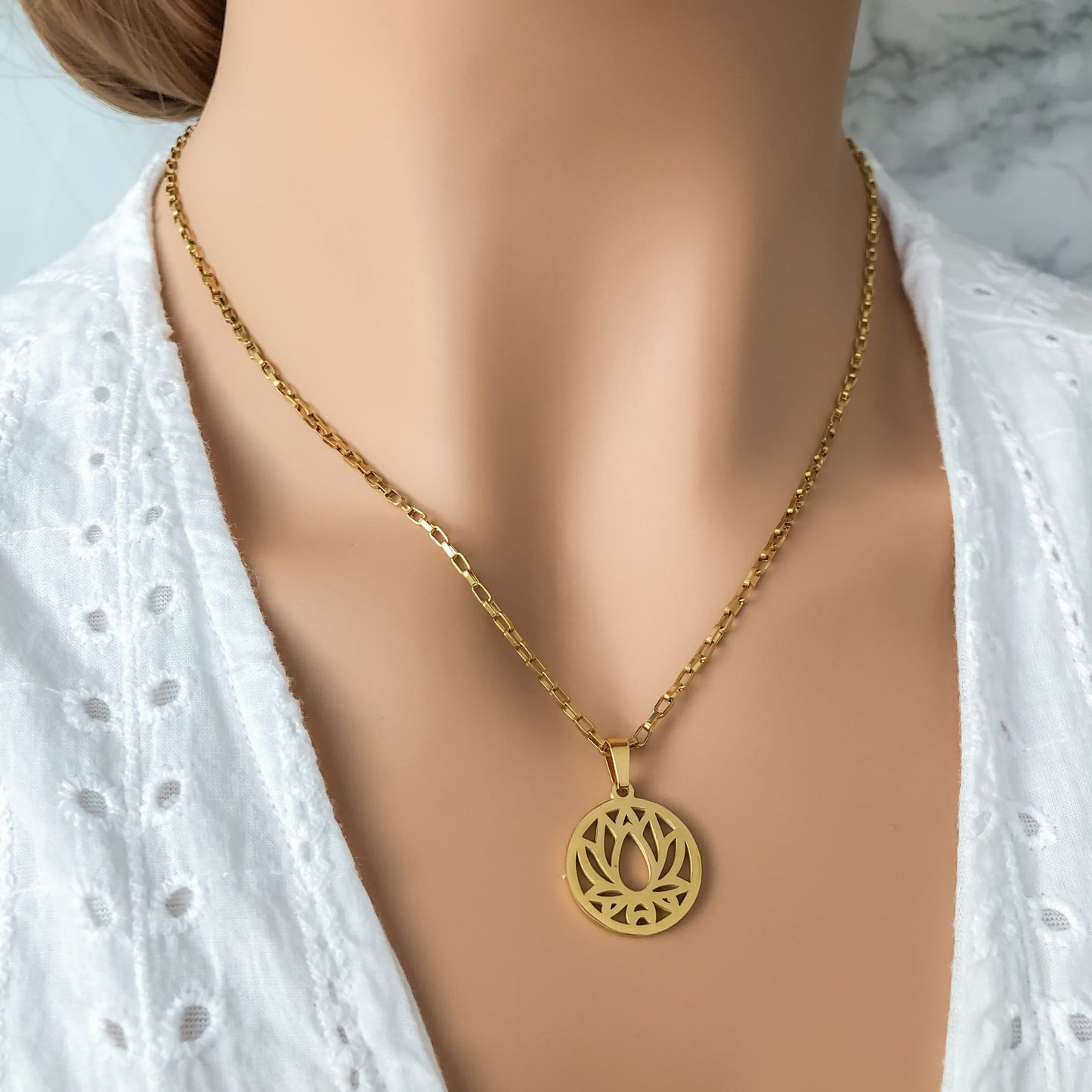 Lotus Medallion Necklace - Krave & Co | Stylish Jewelry and Accessories. Shop our Sale.