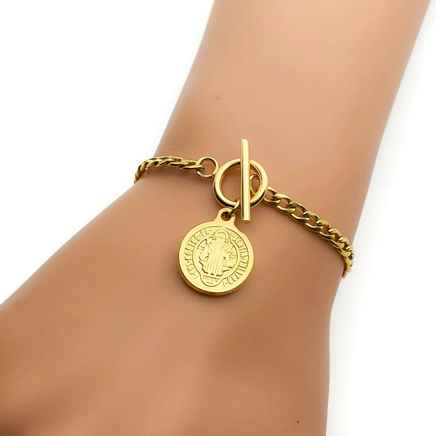 Saint Benedict Bracelet *2 Sides - Krave & Co | Stylish Jewelry and Accessories. Shop our Sale.