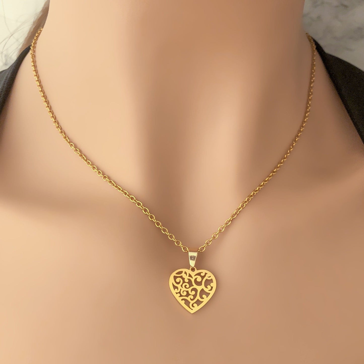 Hollow Heart Necklace - Krave & Co | Stylish Jewelry and Accessories. Shop our Sale.