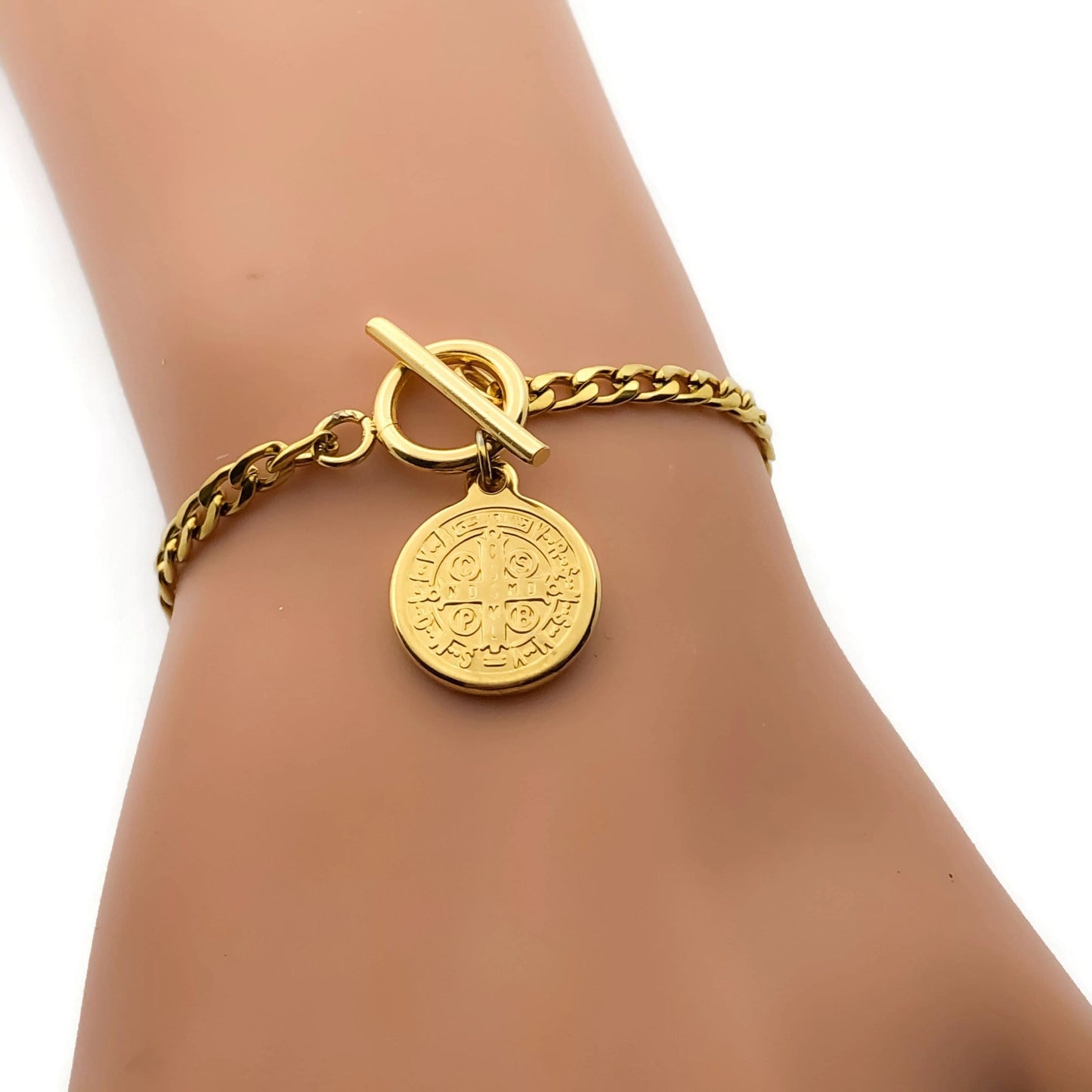 Saint Benedict Bracelet *2 Sides - Krave & Co | Stylish Jewelry and Accessories. Shop our Sale.
