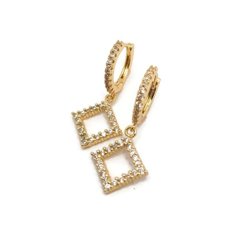 Rhombus CZ Hoops
