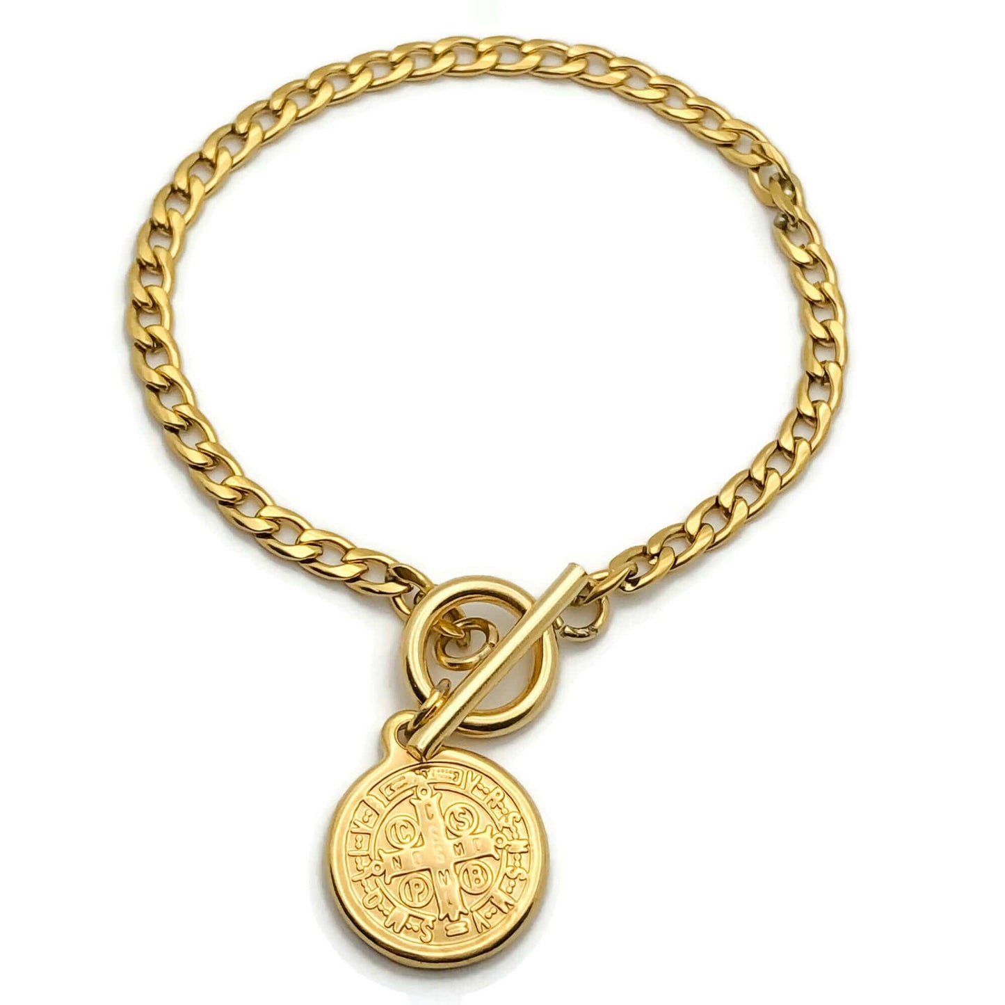 Saint Benedict Bracelet *2 Sides - Krave & Co | Stylish Jewelry and Accessories. Shop our Sale.
