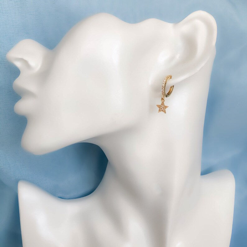 Tiny Star Hoops