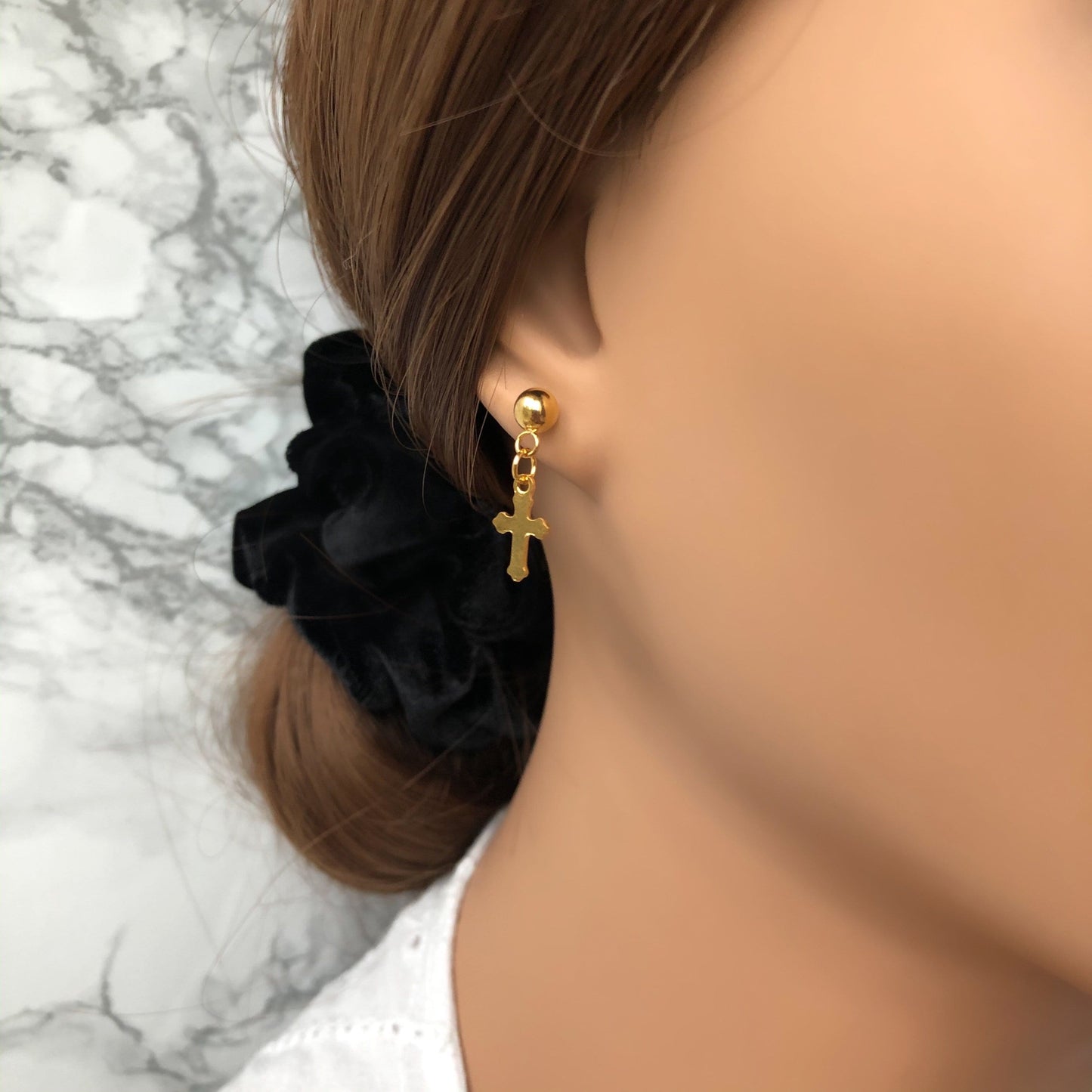 Gold Cross Studs - Krave & Co | Stylish Jewelry and Accessories. Shop our Sale.