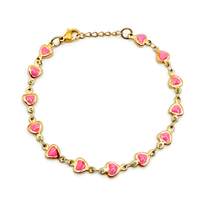 Heart Bracelet Pink