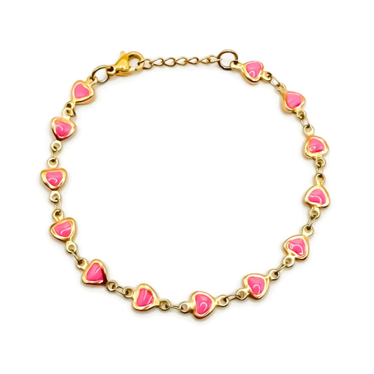 Heart Bracelet Pink