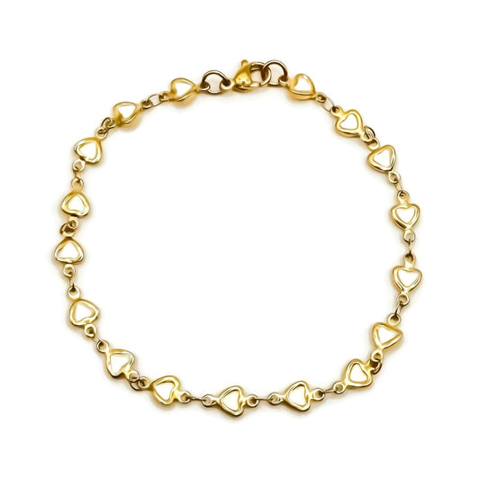 Heart Bracelet White