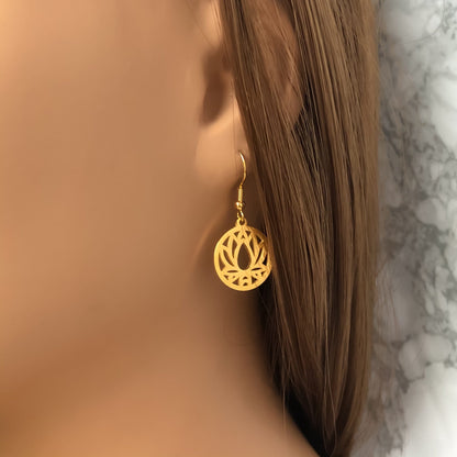 Lotus Earrings - Krave & Co | Stylish Jewelry and Accessories. Shop our Sale.