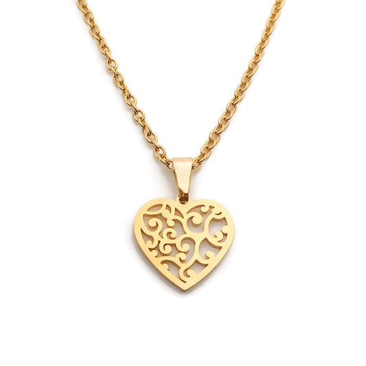 Hollow Heart Necklace - Krave & Co | Stylish Jewelry and Accessories. Shop our Sale.