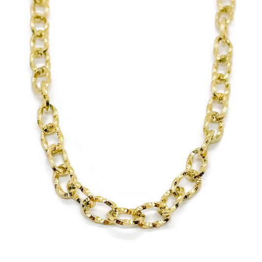 Textured Chain w/ Spring Clasp