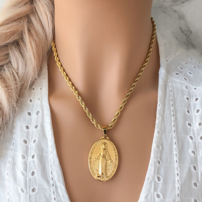 Our Lady of Graces Necklace *2 Sides - Krave & Co | Stylish Jewelry and Accessories. Shop our Sale.